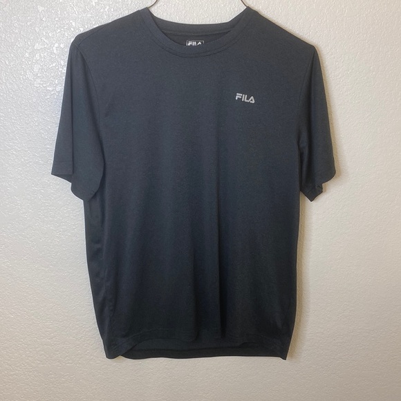 Small, black dryfit FILS athletic shirt. - Picture 1 of 4